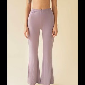 HARA the label XS matching set of bamboo frankie flares and ali bandeau in mauve